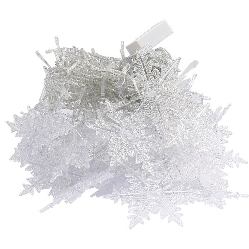 LED Schneeflocken-Vorhang Lichterkette
