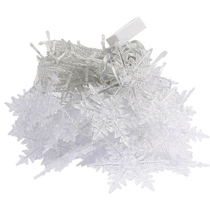 LED Schneeflocken-Vorhang Lichterkette