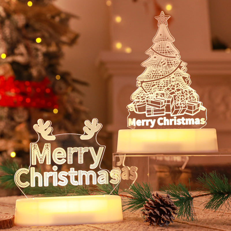 3D LED Acryl-Weihnachtsnachtlampe